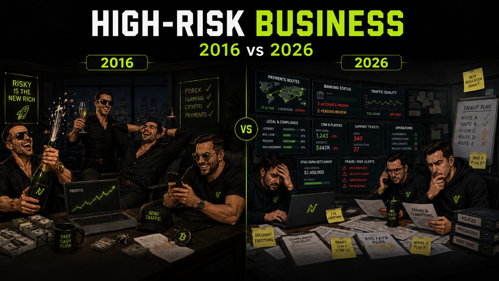 Funny comparison of high-risk business in 2016 versus 2026